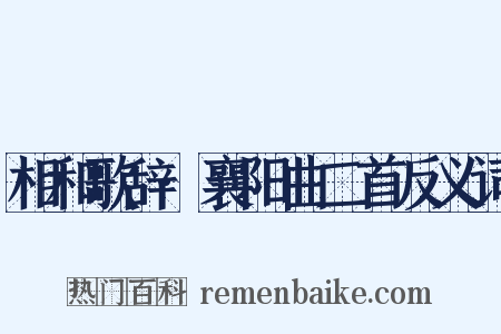 相和歌辞·襄阳曲二首反义词是什么意思的图片